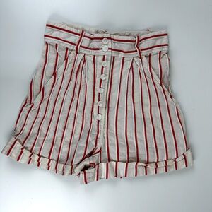 Matthew Bruch Size 2 red and white striped shorts